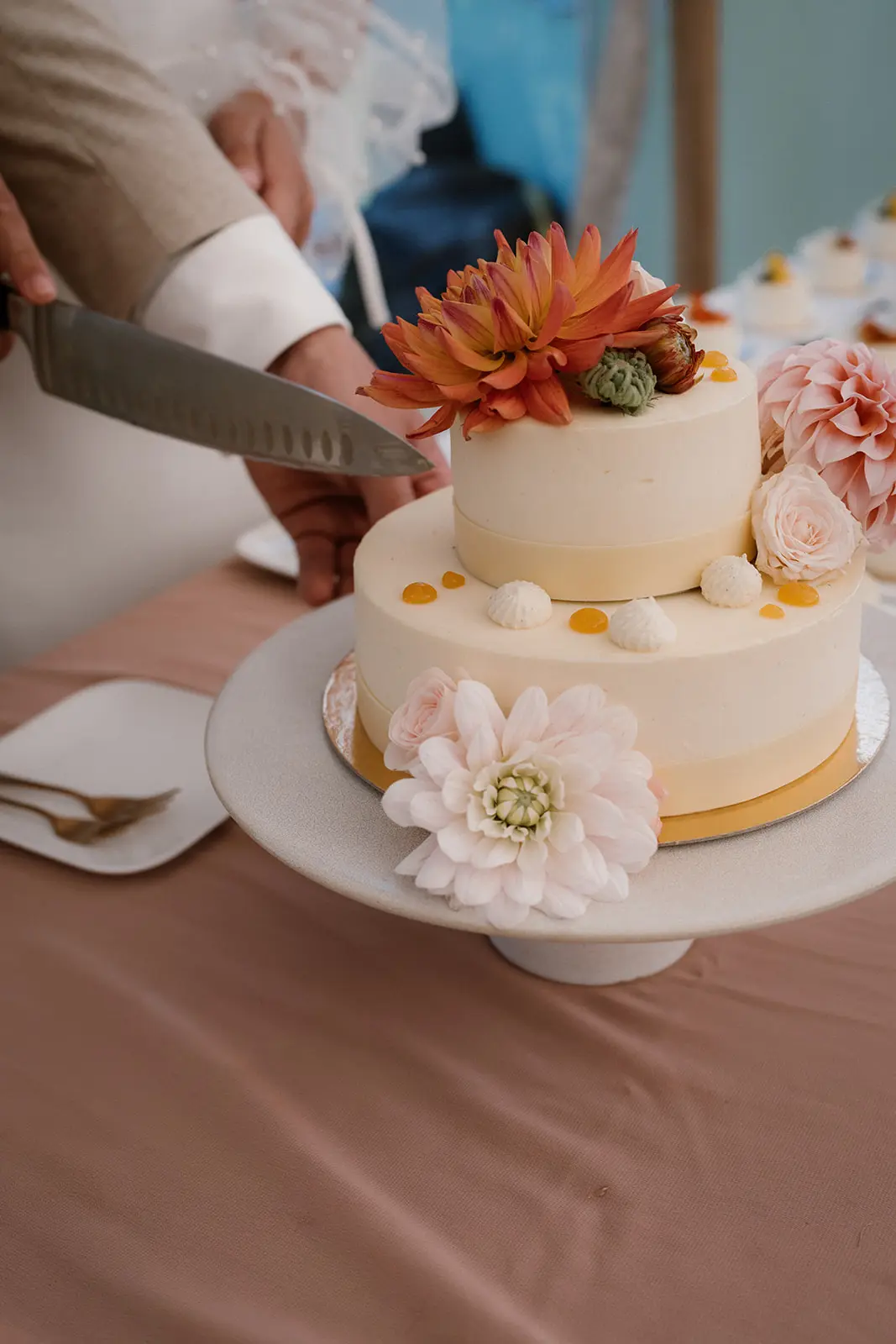 Elegante bruidstaart